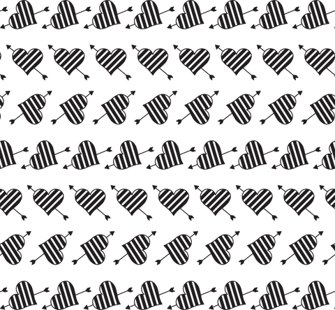 Seamless Black Heart and Arrow Pattern on Transparent Background - Download Free Stock Videos Pikwizard.com
