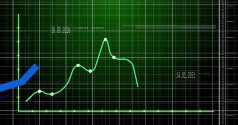 Digital Graphs and Data Visualization on Green Background - Download Free Stock Images Pikwizard.com
