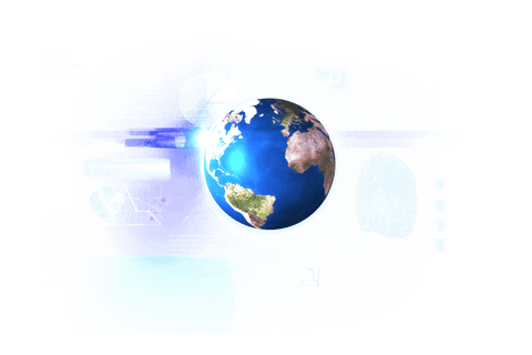 digital world globe and data visualization on transparent background - Download Free Stock Videos Pikwizard.com
