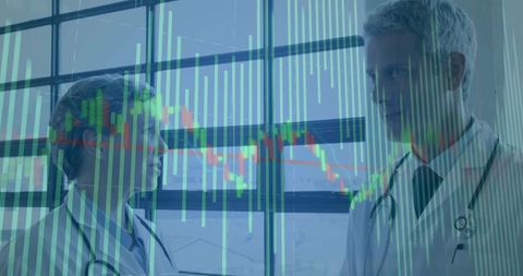 Medical Professionals Discussing Financial Analytics in Healthcare