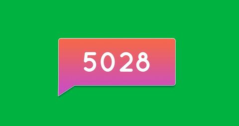 Gradient Message Notification Bubble on Green Background - Download Free Stock Images Pikwizard.com