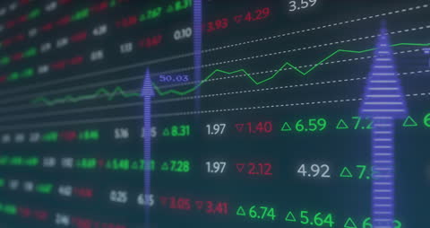 Digital Interface Showing Financial Data and Statistics