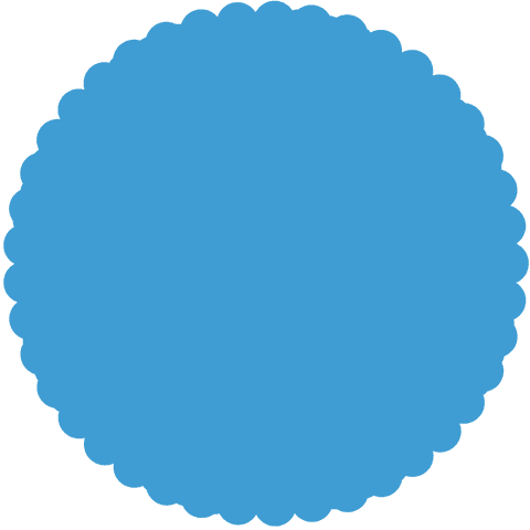 blue circle with scalloped edges on transparent background - Download Free Stock Videos Pikwizard.com