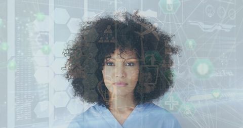 Global Connectivity Futuristic Portrait of Medical Professional - Download Free Stock Images Pikwizard.com