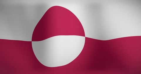 Waving Flag of Greenland Symbolizing Patriotism