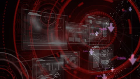 Futuristic Data Network Connections with Digital Diagrams