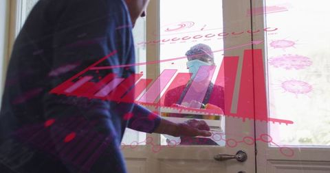 Senior Man Handling Delivery Amid COVID-19 Pandemic Visualizations