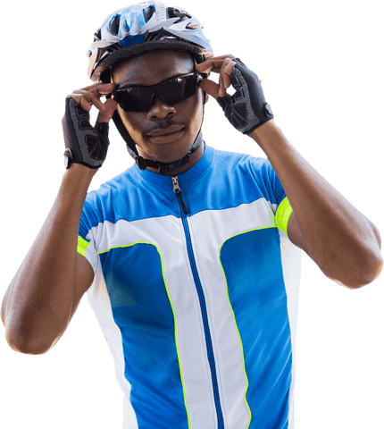 confident cyclist posing in sports gear on transparent background - Download Free Stock Videos Pikwizard.com