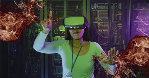 Immersive VR Experience in Advanced Server Room Setting