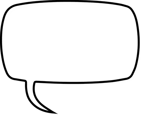 Transparent Cartoon Speech Bubble with Copy Space