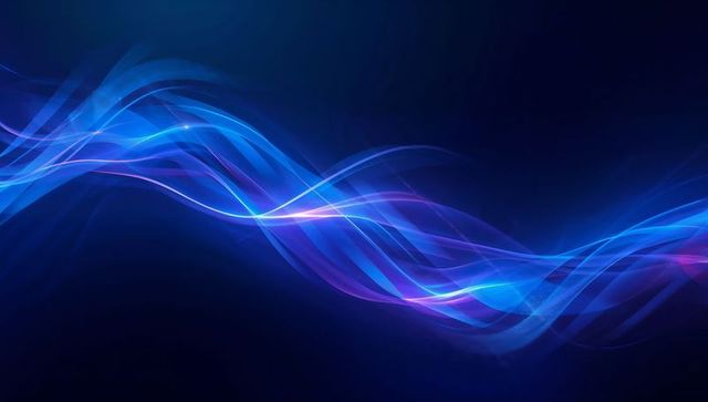 Luminous Blue Violet Waveforms Creating Dynamic Neon Flow Abstract Background