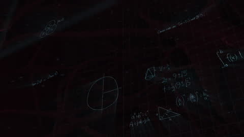 Animated Mathematical Equations Overlaying Neurons Illustration