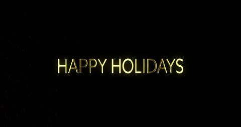 Glowing Happy Holidays Message on Black Background - Download Free Stock Images Pikwizard.com