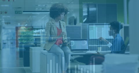 Digital Financial Data and Diverse Team Collaboration in Modern Office