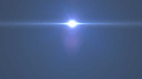 Blue Light Flare with Lens Effect on Dark Background