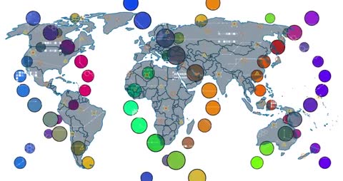 Global Data Visualization with Colorful Metric Circles