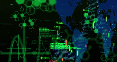 Digital Data Processing Over Global Map with Mathematical Elements