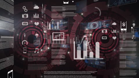 Innovative Digital Interface Display with Data Metrics and Analytics