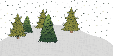 transparent winter scene with snow and evergreen trees - Download Free Stock Videos Pikwizard.com