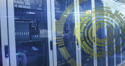Digital Data Processing Concept with Blue Server Room - Download Free Stock Images Pikwizard.com