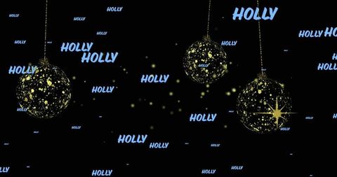 Elegant glowing ornaments against starry festive backdrop