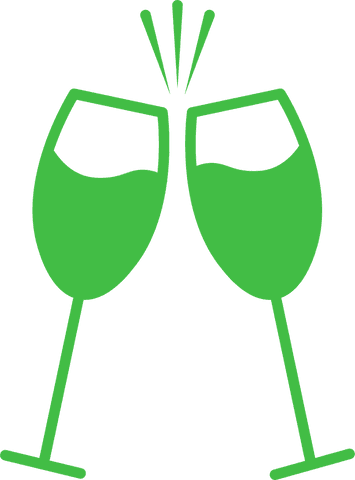 transparent toasting glasses symbolizing celebration in green - Download Free Stock Videos Pikwizard.com
