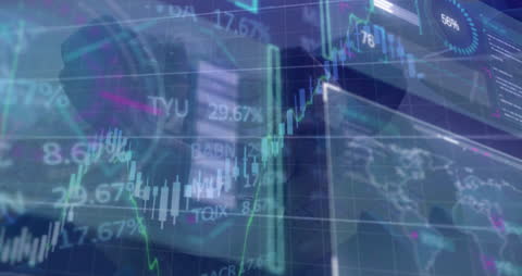 Digital Finance Globally Connected Data Animation