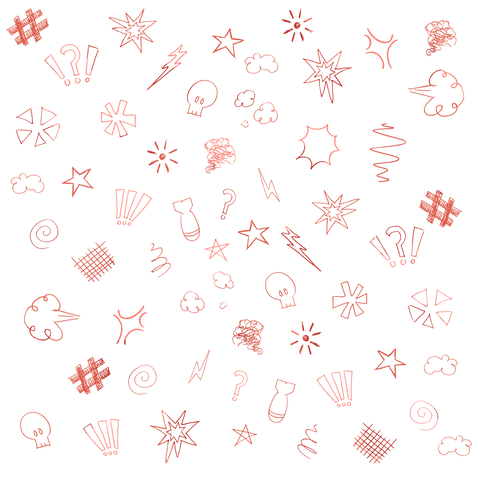 red comic symbols on transparent background - Download Free Stock Videos Pikwizard.com