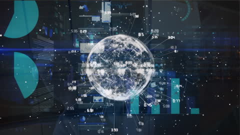 Global Digital Net and Financial Data Visualization