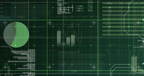 Futuristic Digital Interface with Graphs and Data - Download Free Stock Images Pikwizard.com