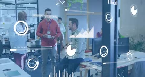 Coworkers Collaborating for Business Update