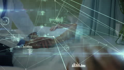 Futuristic Healthcare Network Connecting Doctor and Patient