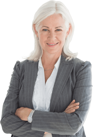 confident mature businesswoman with arms crossed transparent background - Download Free Stock Videos Pikwizard.com