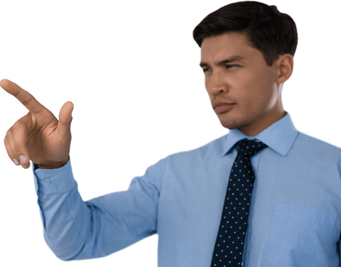 Transparent Interface Technology Concept with Focused Businessman - Download Free Stock Videos Pikwizard.com