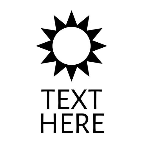 Bold Sun Symbol with Customizable Text Space for Dynamic Promotions - Download Free Stock Templates Pikwizard.com