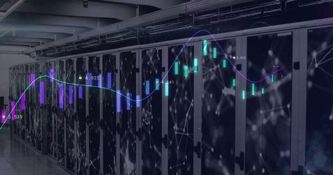 Global Financial Data Processing Over Computer Servers - Download Free Stock Images Pikwizard.com