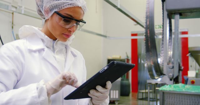 Female Scientist Analyzing Data on Tablet in Laboratory - Download Free Stock Images Pikwizard.com