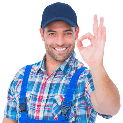 Smiling Male Repairman Transparency with OK Gesture - Download Free Stock Videos Pikwizard.com