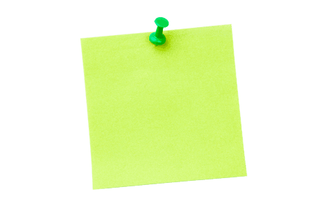 transparent green note with pin for office use and communication - Download Free Stock Videos Pikwizard.com