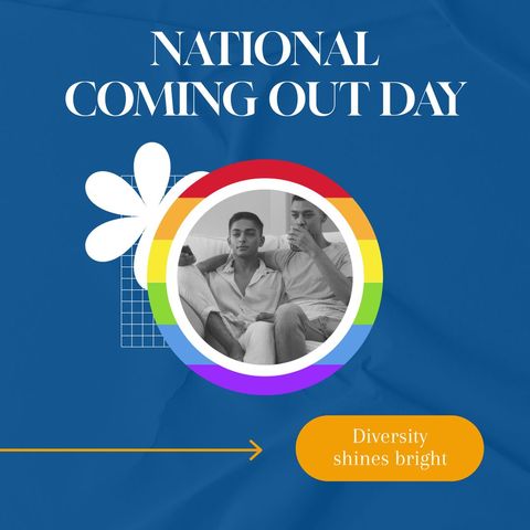 lgbt pride and love on national coming out day - Download Free Stock Templates Pikwizard.com