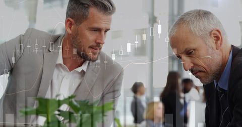 Business Professionals Analyzing Global Financial Data Trends