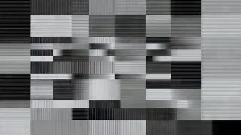 Abstract Grayscale Glitch with Dynamic Blocks and Stripes
