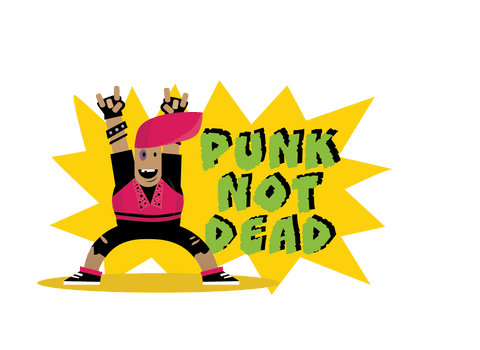 punk not dead graphic on transparent background - Download Free Stock Videos Pikwizard.com