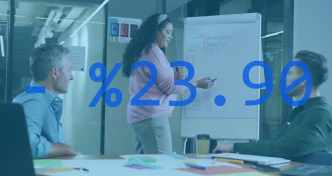 Creative Office Collaboration in Vibrant Business Setting