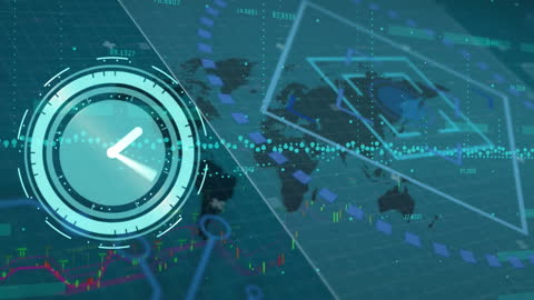 Digital Timekeeping with Global Connectivity Concept