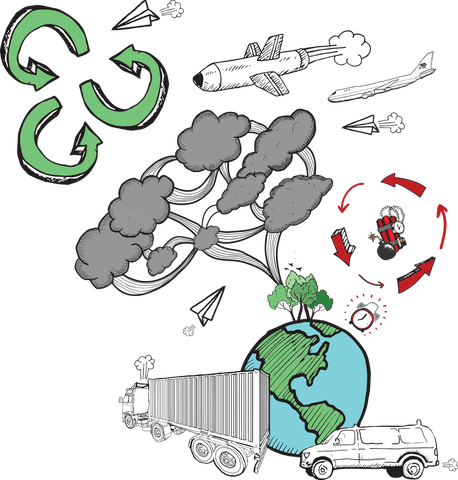 transparent illustration of global logistics and environmental symbols - Download Free Stock Videos Pikwizard.com