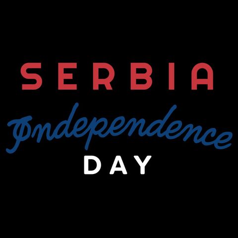 Serbia Independence Day Text Celebration Design - Download Free Stock Templates Pikwizard.com