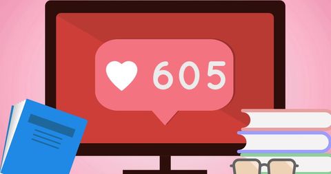 Social media engagement concepts with online classics