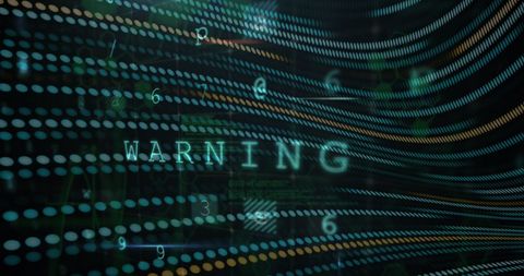 Digital Security Alert with Warning Message and Data Patterns - Download Free Stock Images Pikwizard.com