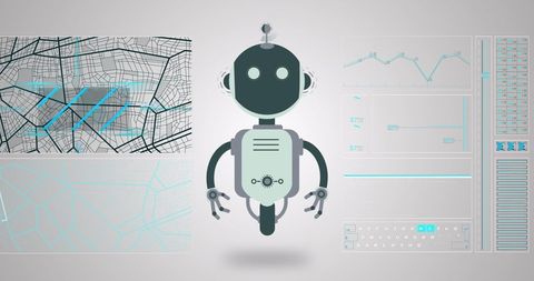 AI Chatbot with Data and Map Interface Design - Download Free Stock Images Pikwizard.com